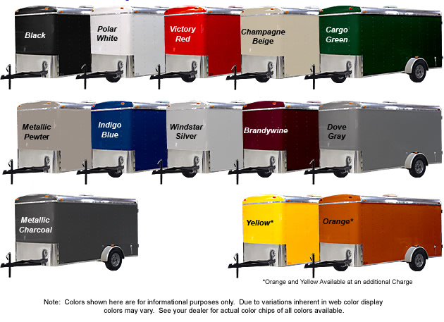 TRAILER COLOURS AVAILABLE